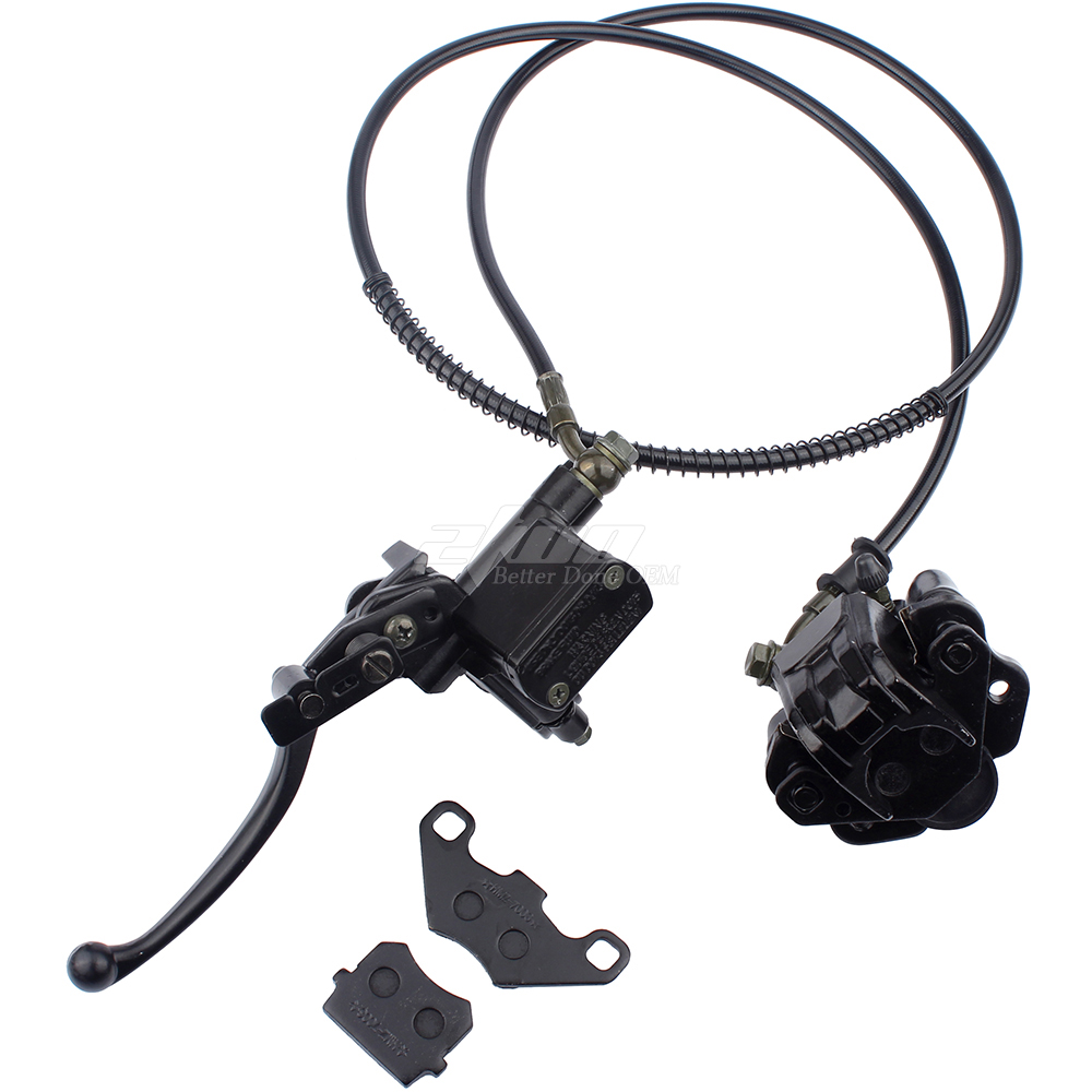 Left Hydraulic Brake Master Cylinder Caliper With brake pad Replacement For Chinese 50cc 70cc 90cc 110cc 125cc 150cc Taotao Sunl