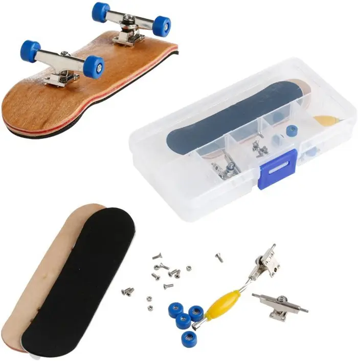 Professional Factory Custom Size Wooden Finger Skateboards DIY Finger Skateboard Toy For Kids Gifts
