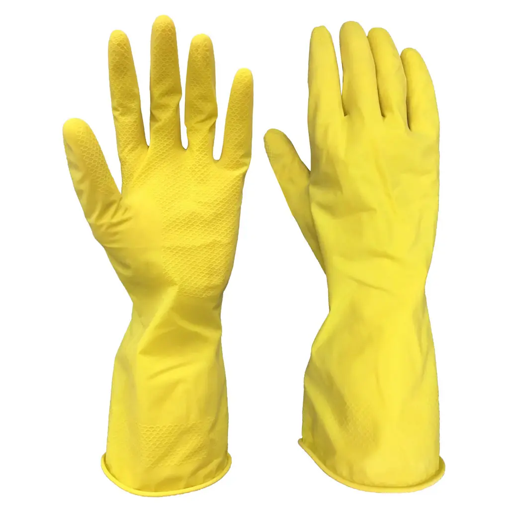 30gsm Dipped Flocklined washing cleaning Household Latex Work Gloves