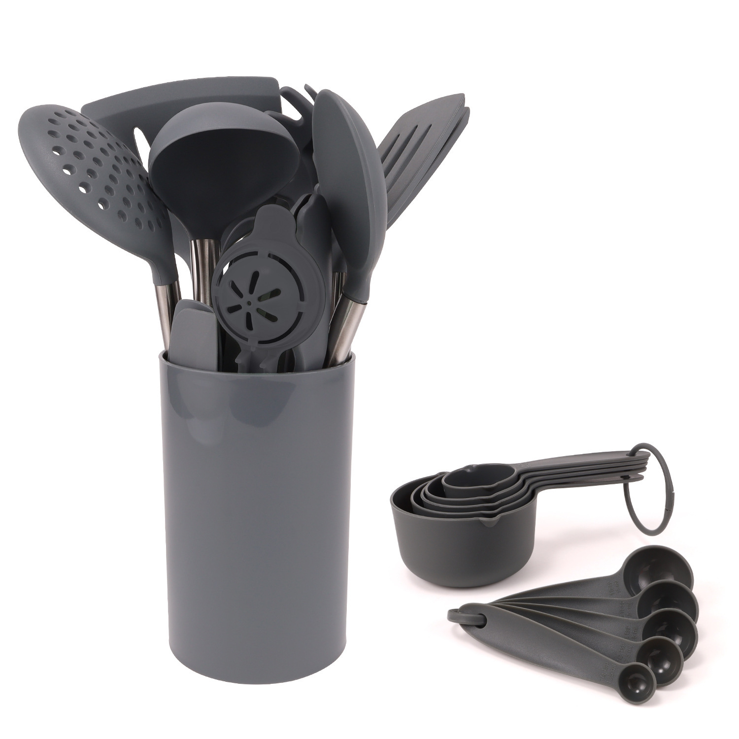 18 Pieces and 18 Pieces Kitchenware Kitchen Cooking Tools Stainless Steel Silicone Kitchen Utensils set