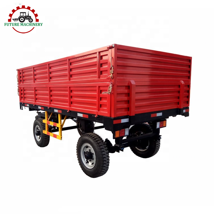 Farm machinery 7CXS-6 tons double-axle dump trailer farm trailer 4 wheel tractor tipping trailer