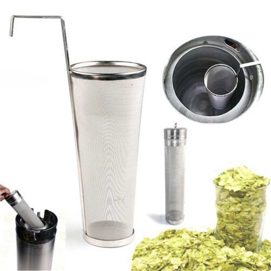Single Handle 300 Micron Cone Shape 304 Stainless Steel Beer Brewing Hop Filter Spider Basket