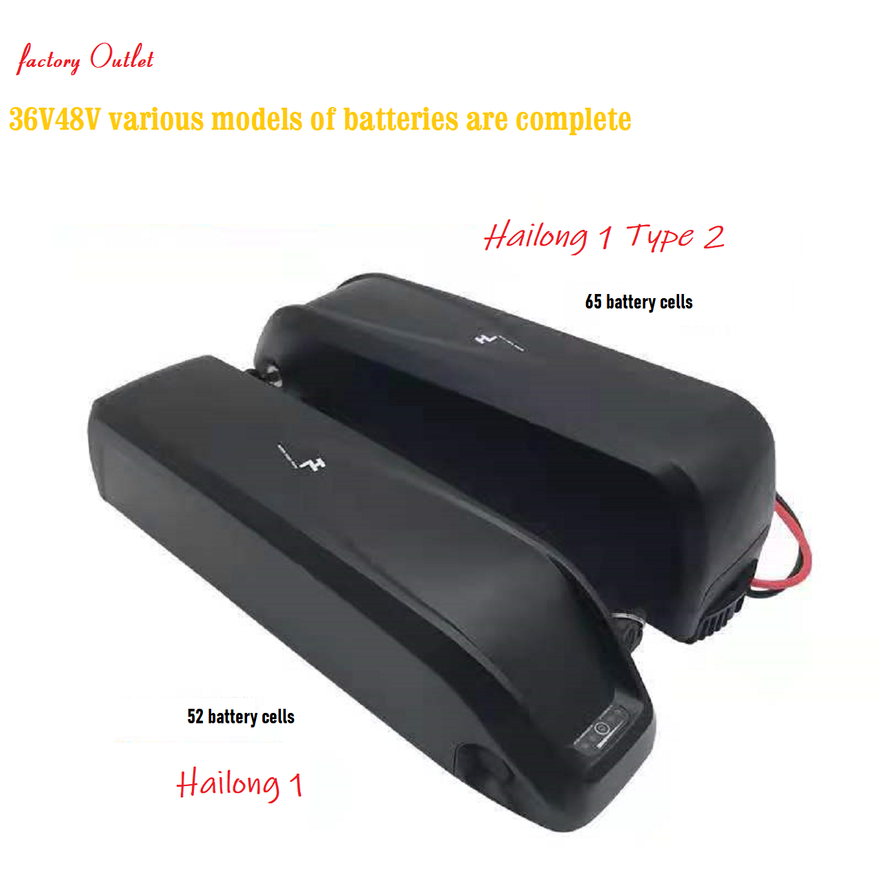 Аккумулятор Hailong 36 В/48 В1 3 Ач/15 Ач/18 Ач, батарея для электровелосипеда