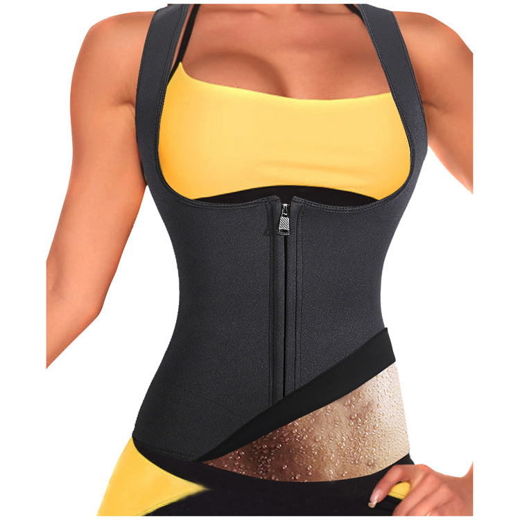 Neoprene sweat waist trainer sauna vest for women weight loss body slimming suit workout shaper