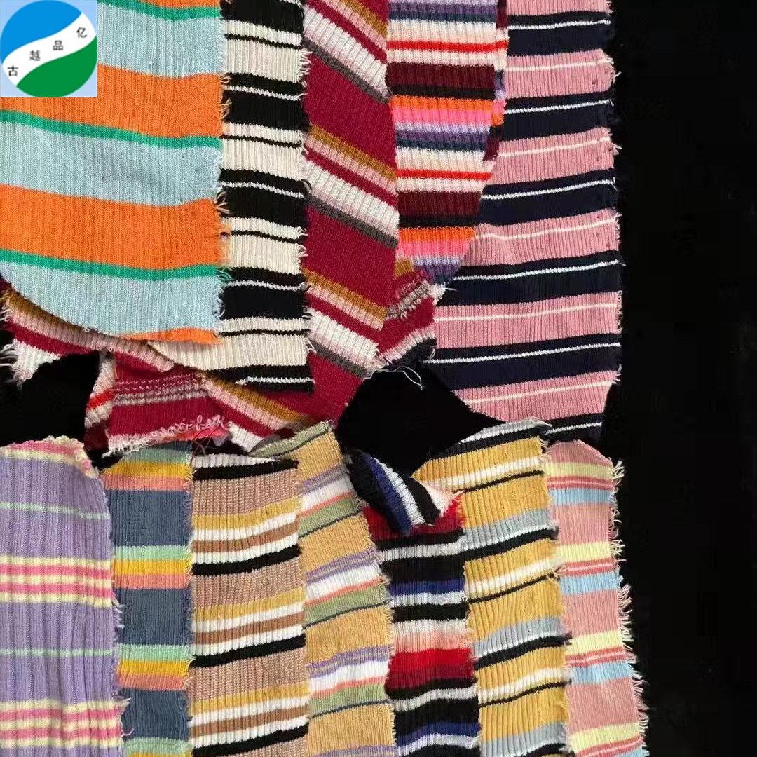 High Quality rib stripes 100%polyester material fabric stock fabric lot many other designs printed