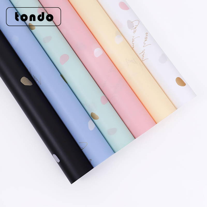 2021 Tondo 20sheet/bag Waterproof petal Pattern Korean Flower Wrapping Paper For Flower