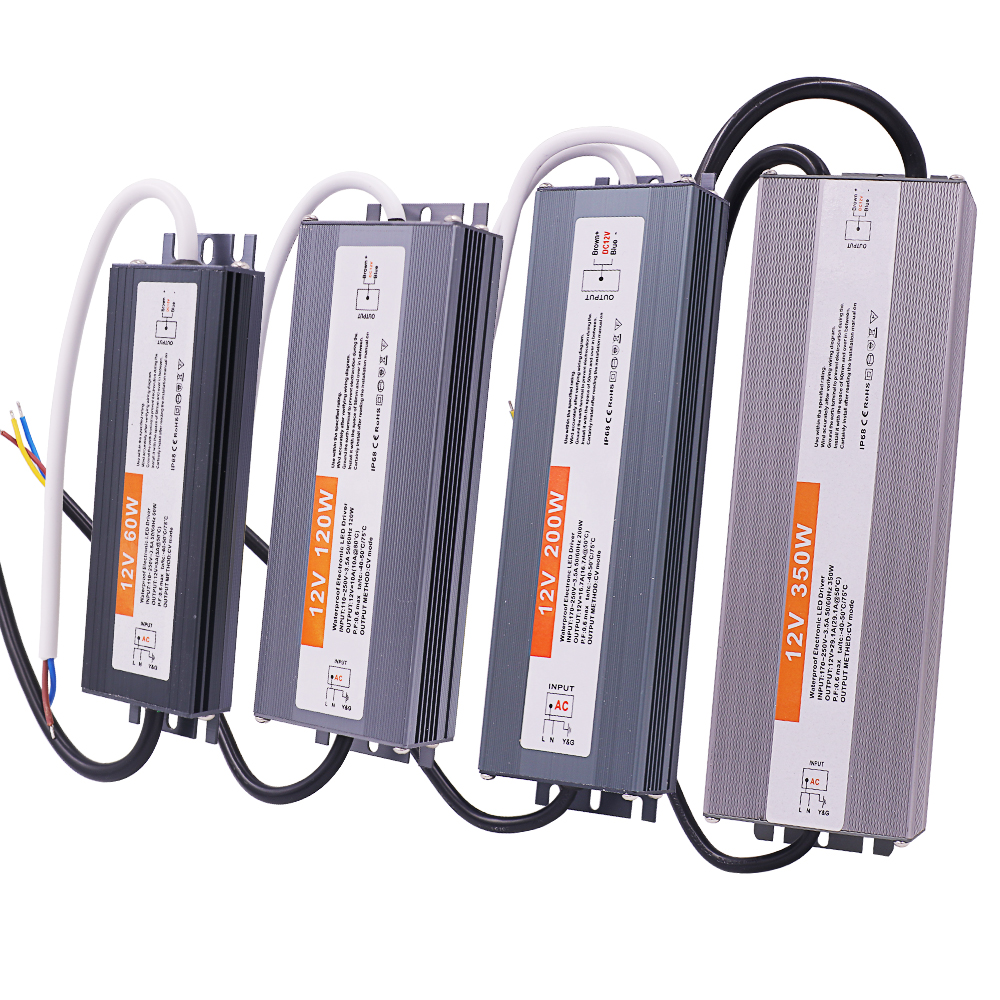 12 вольт источник питания Блок питания AC110-250V DC/DC 12 V 24V трансформатор освещения ультра-тонкий водонепроницаемый адаптер питания светодиодный драйвер