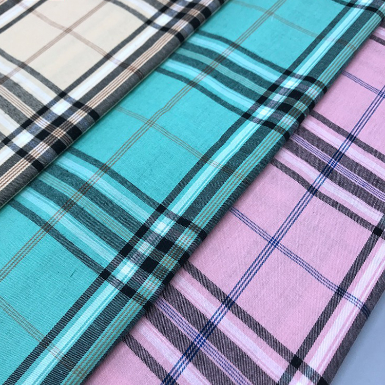 Winter Good Thickness Warm Wool Feeling Plaid Yarn Dyed Cotton Fabric For Clothing