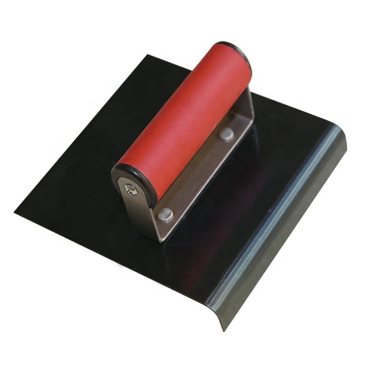 blue steel blade concrete hand edger cement edger with soft TPR handle