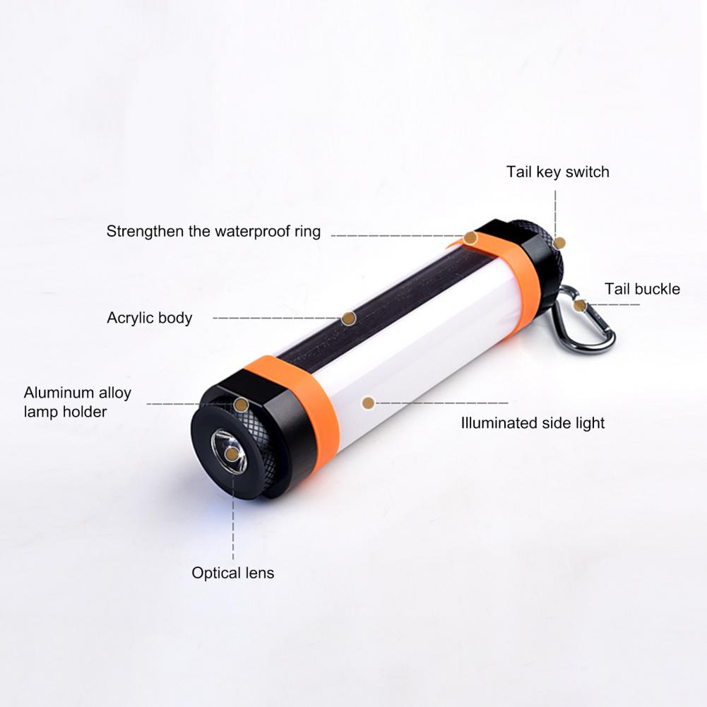 An outdoor LED camping lamp and portable emergency lighting signal lamp