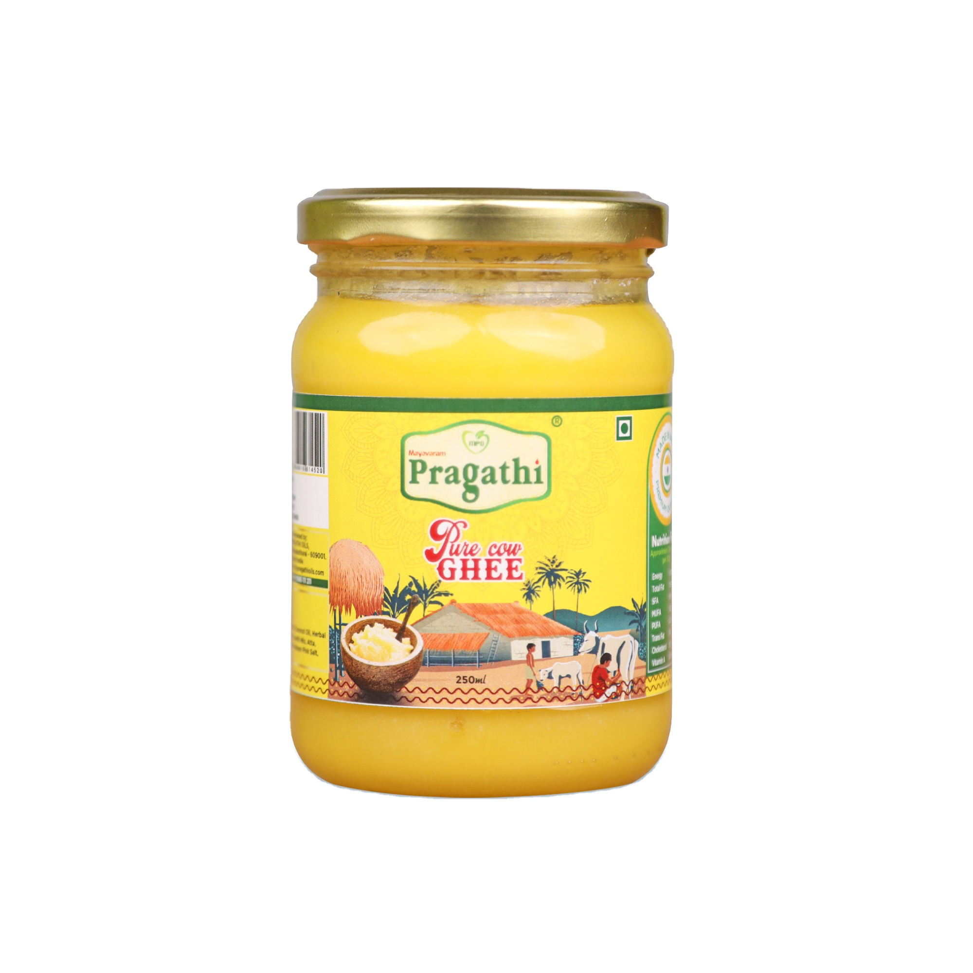 Стеклянная бутылка высокого качества, натуральная корова Ghee, чистый и органический бутер, лучшее качество, натуральный Ghee из Индии, стеклянная бутылка 250 грамм