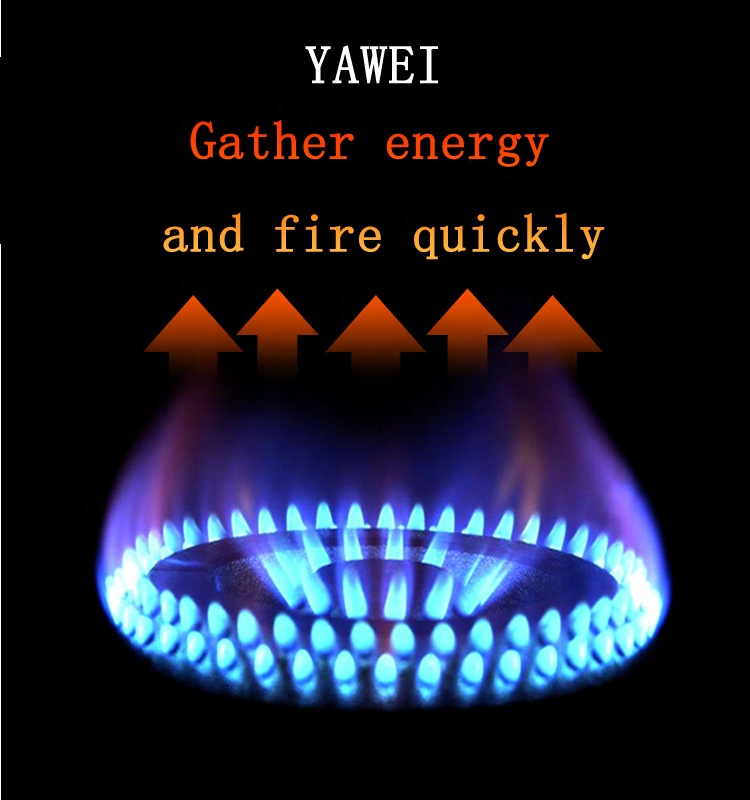 Газовая плита Yawei с несколькими головками и интеллектуальным управлением, роторная газовая плита