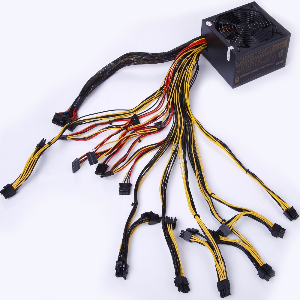 1600 Вт источник питания тихий вентилятор ETH Miner PSU Mining ETH для добывающей машины эфириума
