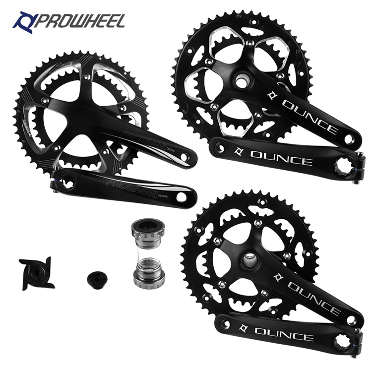 PROWHEEL дорожные полые двойные звездочки кривошипная система 50T-34T 53T-39T 170 мм кривошипная система 110/130 BCD