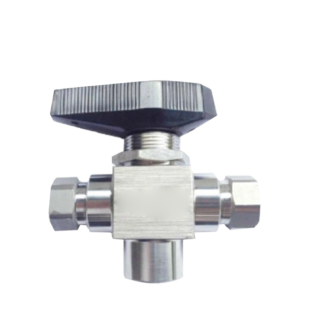 Нержавеющая сталь 316 1/4 "NPT высокого давления 6000 PSI 3-Way Trunnion шаровой клапан для CNG