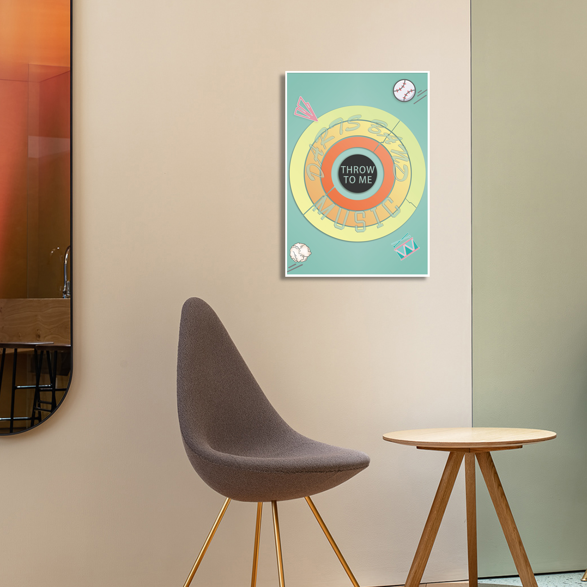 SoundVib Art Paper Unique Gifts Home Decoration Music Painting Colorful Print