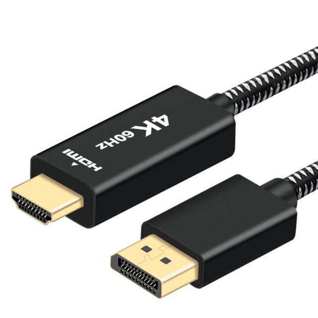 Высококачественный переходник для порта дисплея в HDMI, переходник DP папа в HDMI папа, черный DP в Hdmi кабель