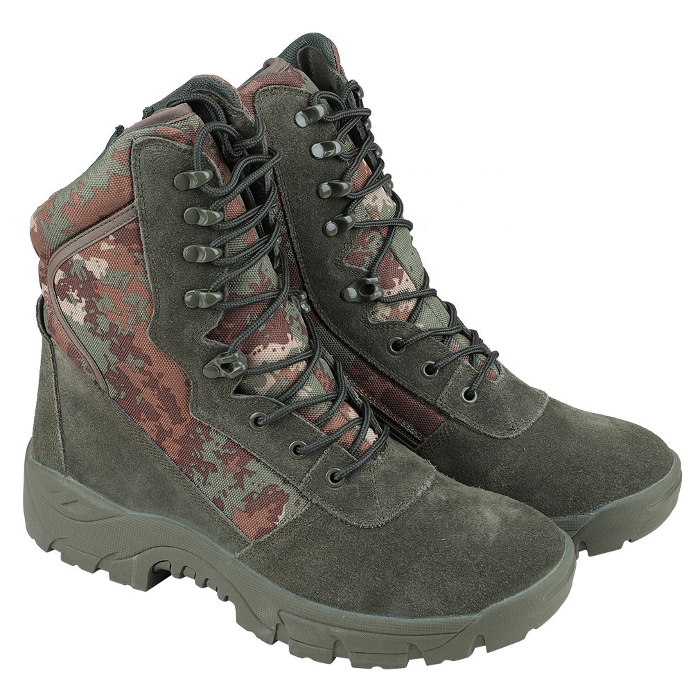 KMS Custom Wholesale Leather Outdoor Military Army Police Walking Hunting Men Combat Tactical Boots