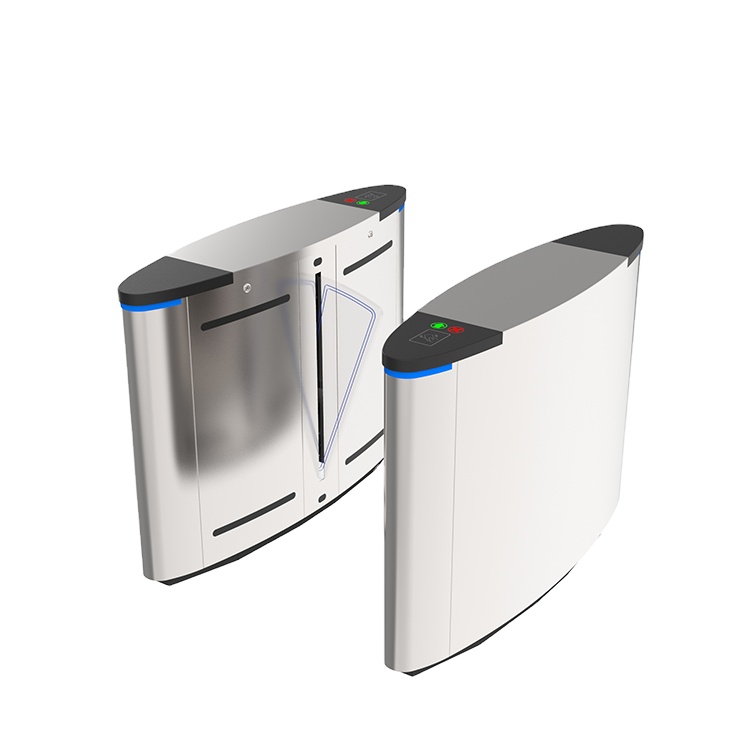 Automatic Flap Turnstile QR Code Reader Access Control System Retractable Security Barrier Gate