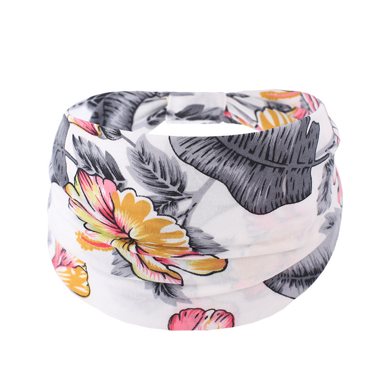 2021 new printed sports headband women's elastic headband retro Yoga Headband