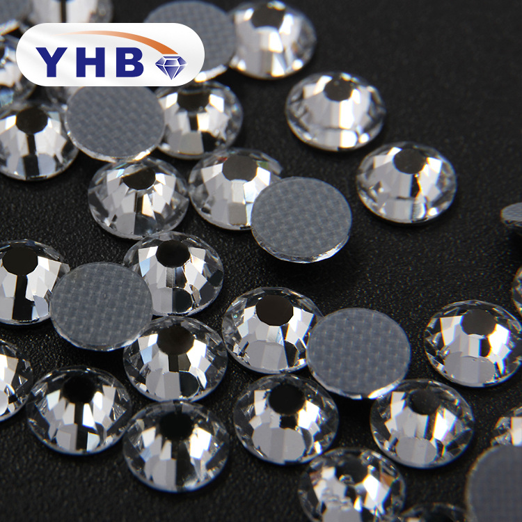 Стразы горячей фиксации YHB, оптовая продажа, стразы для дизайна ногтей без горячей фиксации, для железа на кристаллах