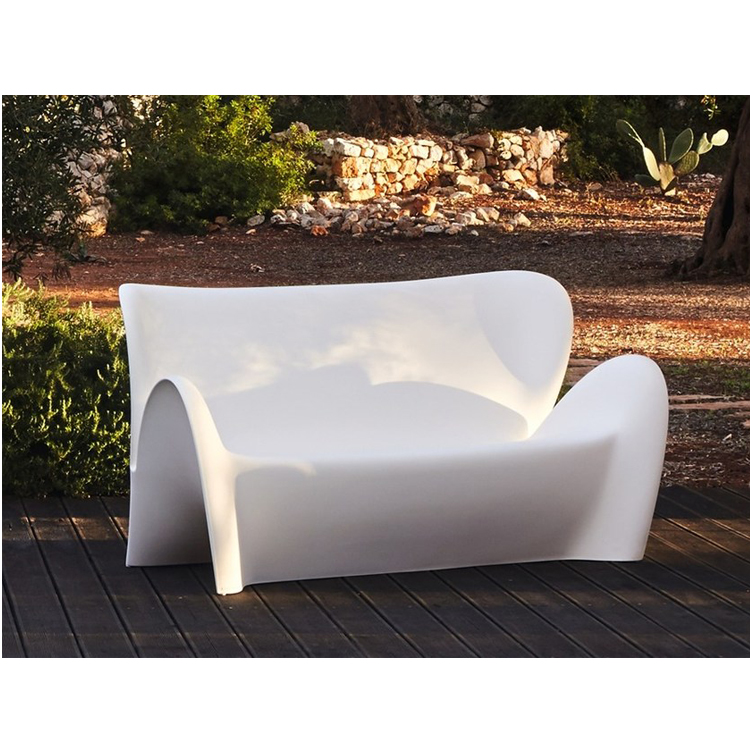 Garden furniture PE plastic sofa outdoor modern armchair sofa