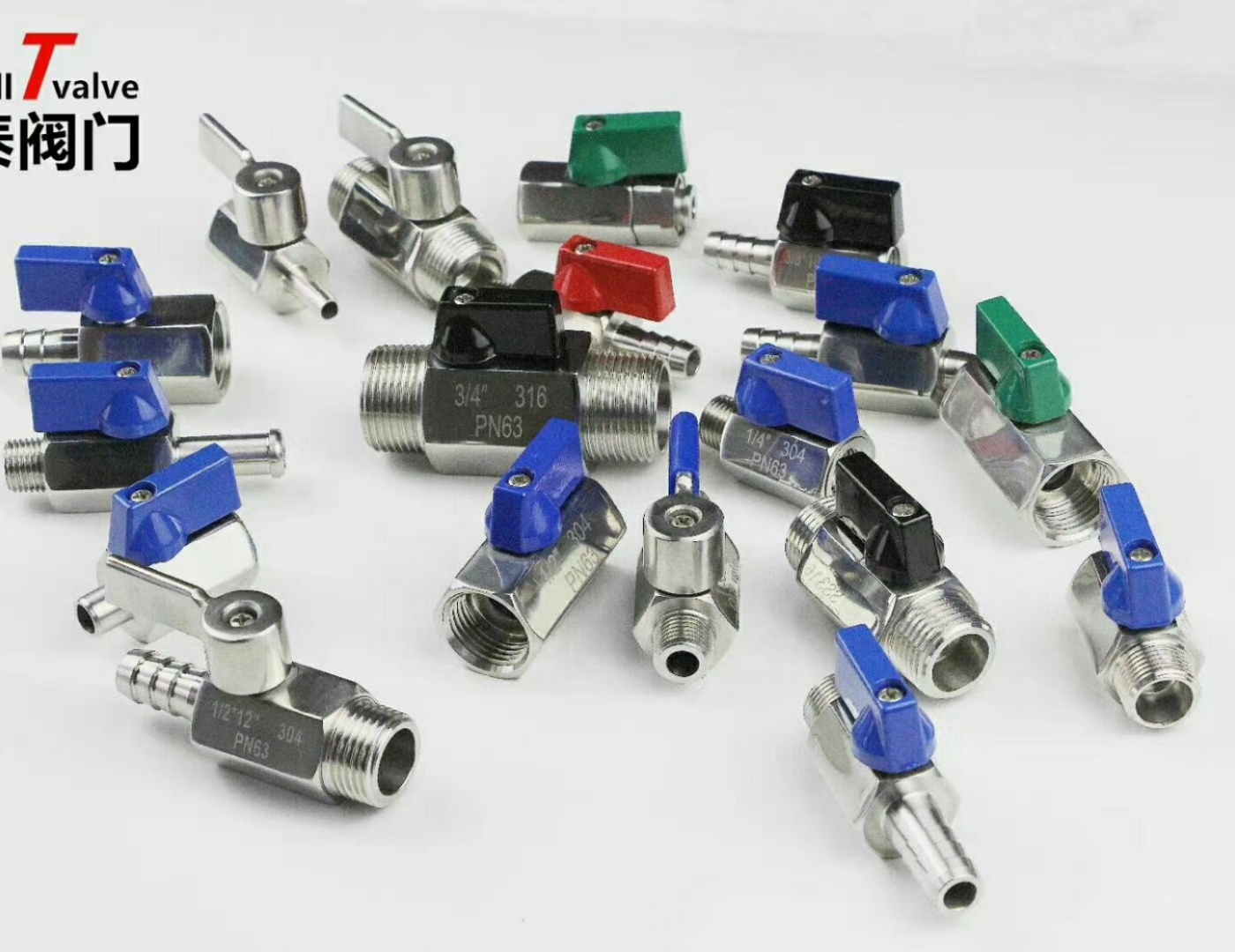 SS304 Pn63 1/2 дюйма мини женский резьбовой шаровой клапан дняо