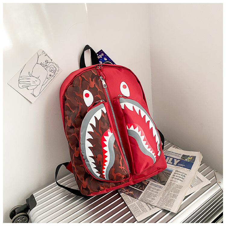 Новый дизайн 2021, повседневный рюкзак Bape Shark крови для путешествий, рюкзак для ноутбука, рюкзак с 3D принтом для мужчин-подростков