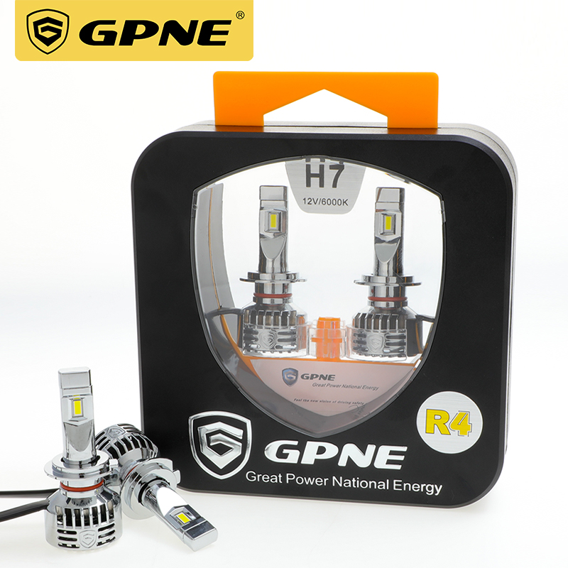 GPNE R4 суперъяркая маленькая мини-лампа высокой мощности H4, светодиодная автомобильная лампа H7 H11 9005 9006 360, автомобильная светодиодная лампа для фар
