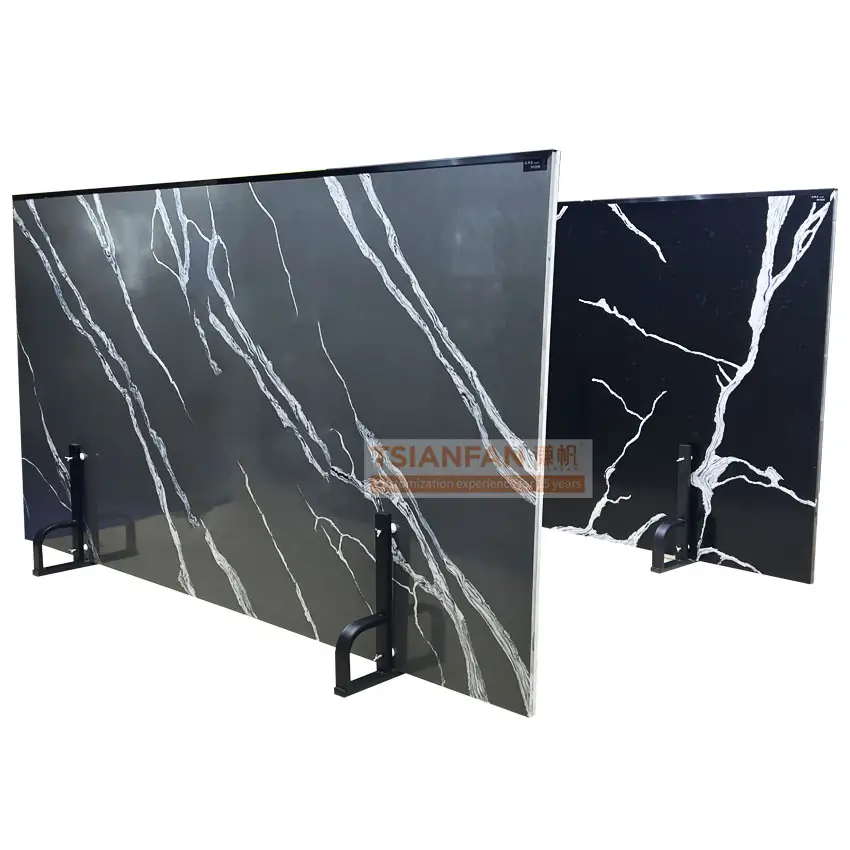 Simple stable large  marble quartz granite large slab ceramic tile  display rack stone display rack factory stand