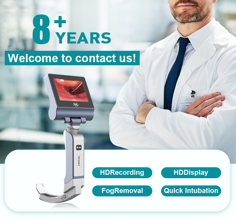 Anesthesia Difficult Airway Management Blade mile 0,1,2,3,4  Reusable adult and pediatric Video Laryngoscope