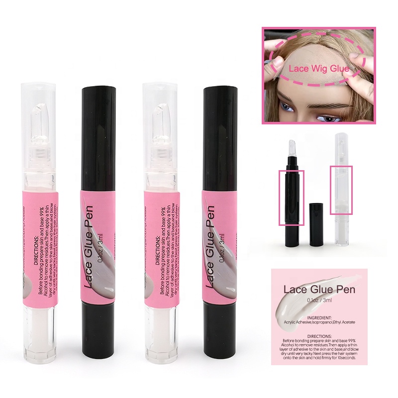 Wholesale Hair Product Wig Glue Tube Strong Hold Waterproof lace frontal wig bond glue Lace Wig Glue Pen