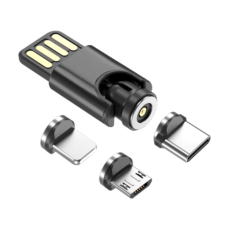 3 in 1 Miniature Dual Sides Usb Mini Magnetic Cable Charger for e-cigarettes Smart Watch 2A Electronic Device Magnetic Charger