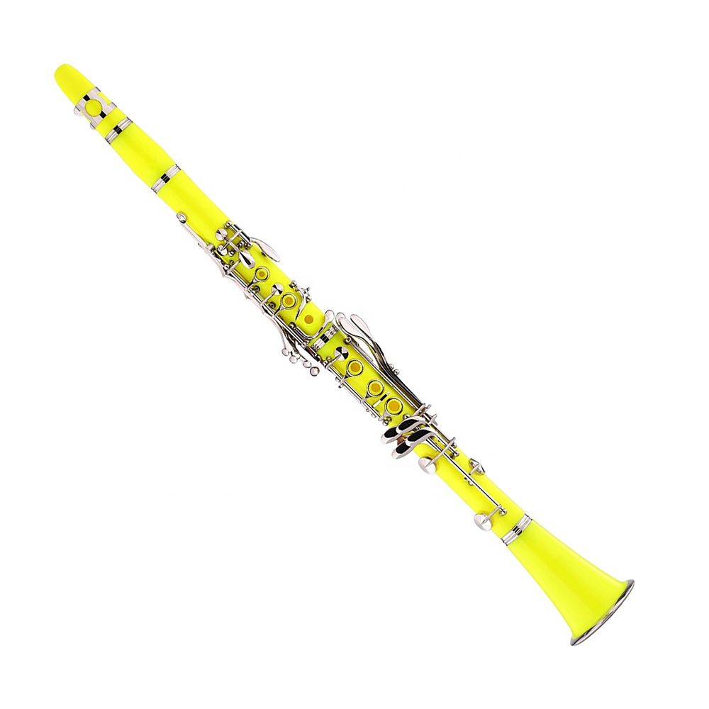 Seasound Factory OEM Дешевый Bb 17 клавиш пластиковый желтый кларнет