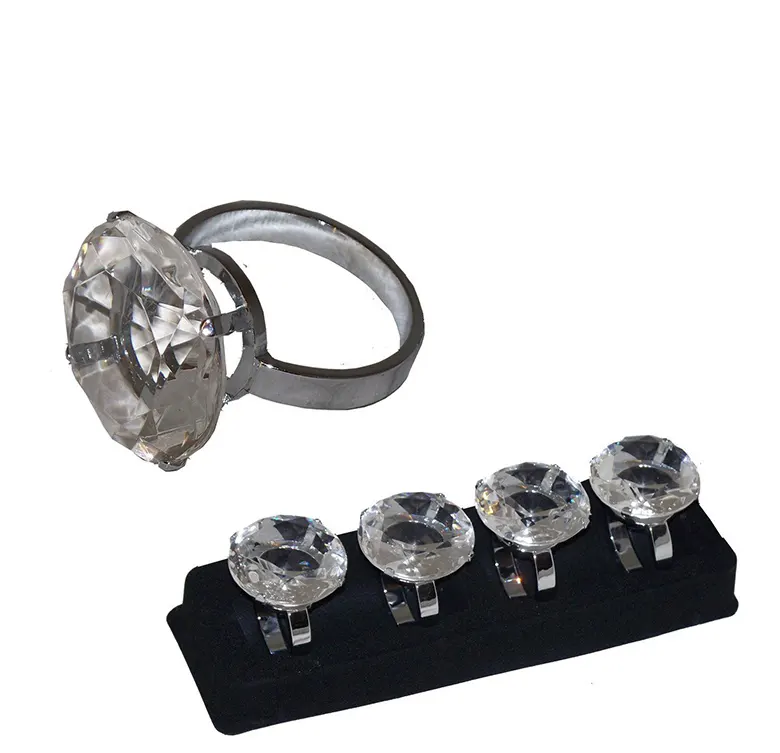 wholesale Cheap crystal diamond napkin rings holders