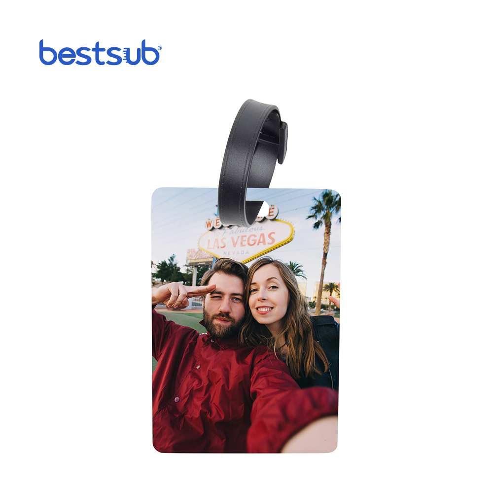 Оптовая продажа, индивидуальные сублимационные заготовки BestSub 7*10 см, пластиковая бирка для багажа