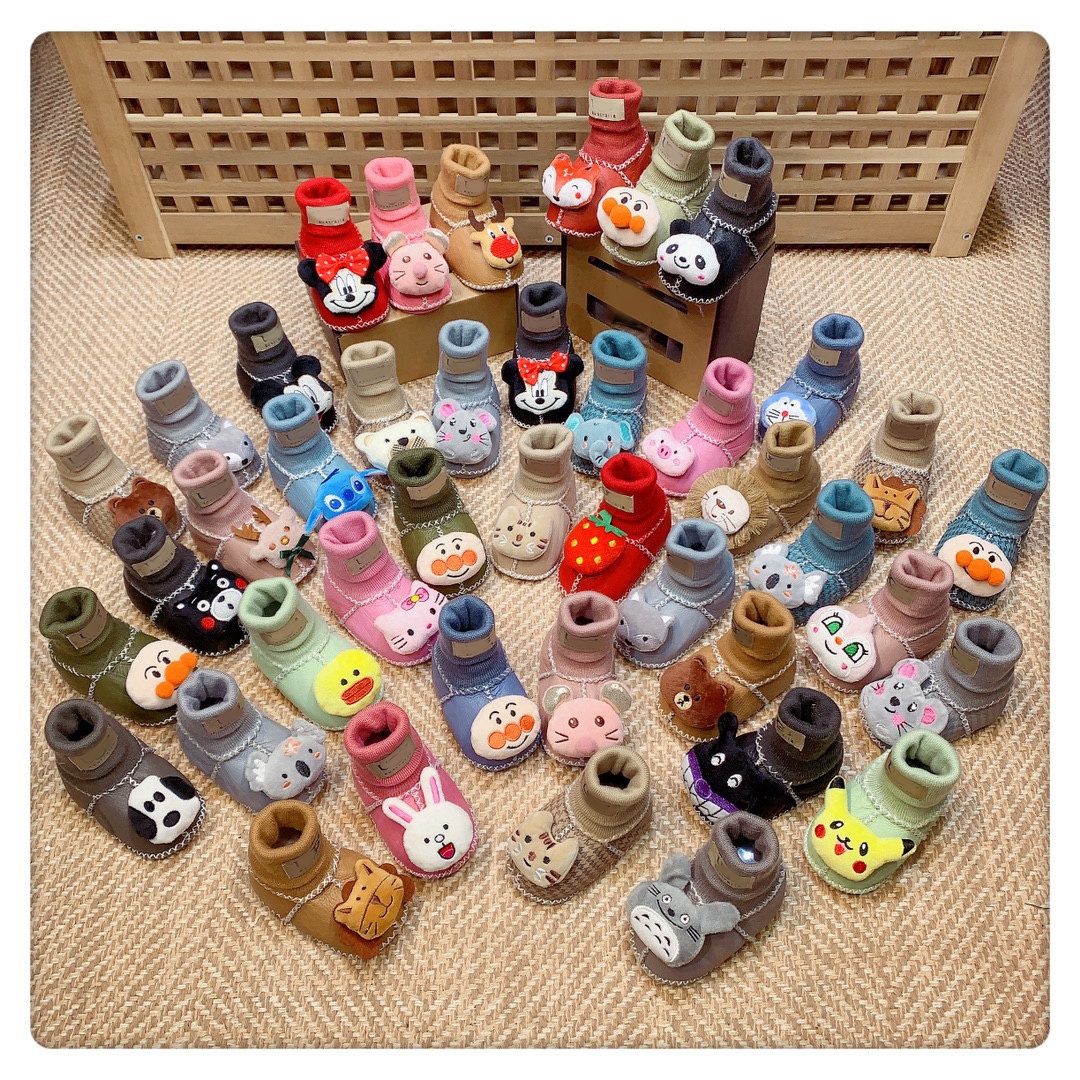 wholesale custom designer jelly plush genuine leather sheepskin wool shoes for infant Baby 0-12 months