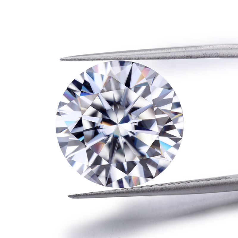 Сертифицированный Муассанит Starsgem 1.5ct, готовый к отправке, чистый высококачественный Муассанит 7,5 мм, Круглый бриллиантовый бесцветный Муассанит