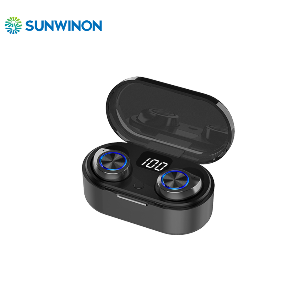 Sunwinon Amazon горячая Распродажа быстрое очищение TWS беспроводные наушники стереонаушники активное шумоподавление Спортивные Беспроводные наушники