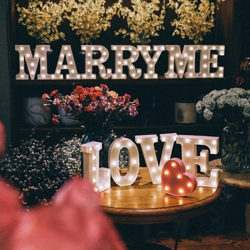 Wedding decorative small wooden led letters night light LED warm light LOVE letters bedside lamp wall night light