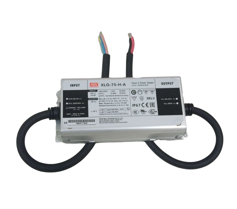 Источник питания Meanwell XLG IP65 IP67 50 Вт ~ 240 Вт Водонепроницаемый Светодиодный драйвер постоянного напряжения
