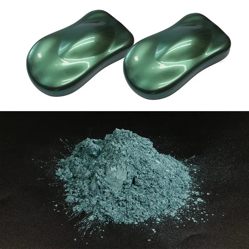 Green Mica Powder Pigment Higher Temperature Resistance Non Toxic Pigment Mica Powder Pearl Natural Mica Powder Food Grade