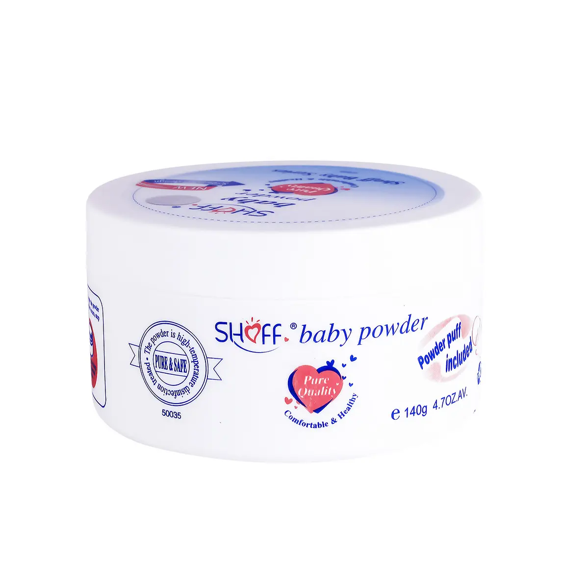 SHOFF baby powder puff case natural formula safe baby silky powder prickly heat powder