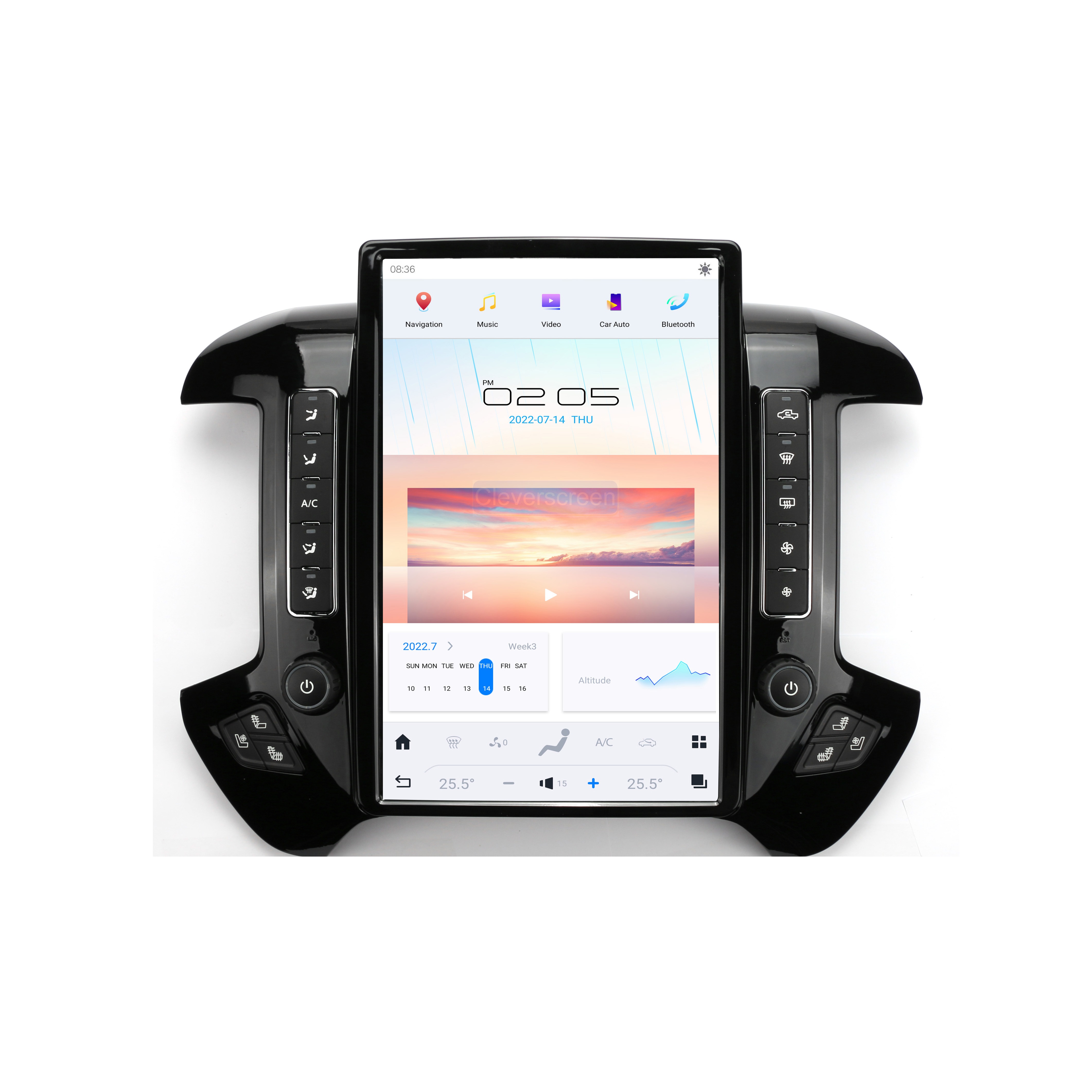 Tesla сенсорный экран 14,4 дюймов андроид магнитола dvd видео для Chevrolet Cheynne Silverado Sierra 2015-2019 GPS навигация Carplay