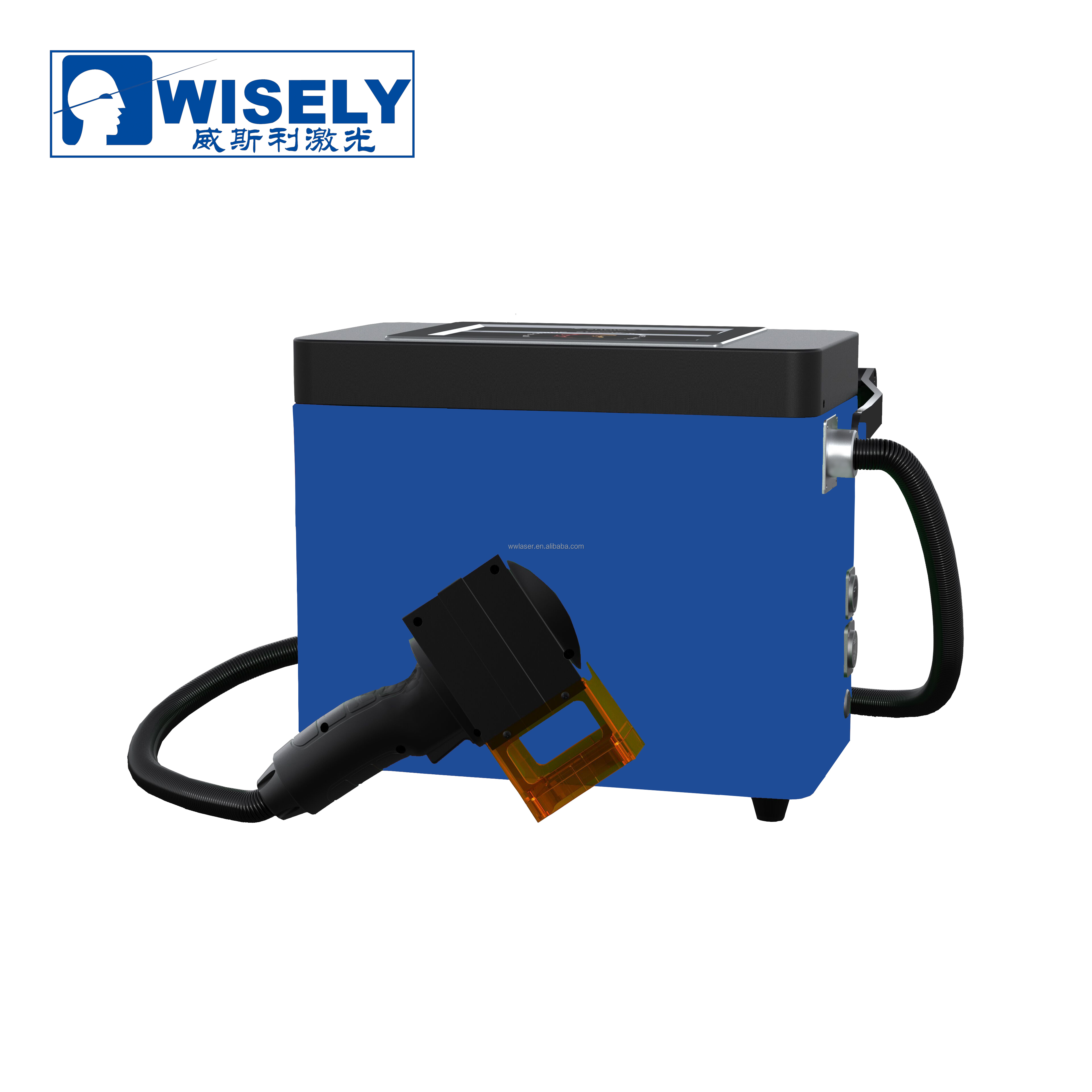 WISELY LASER Chargeable MINI Hand-held fiber laser marker, logo and bar code fast marking machine, MINI laser printer