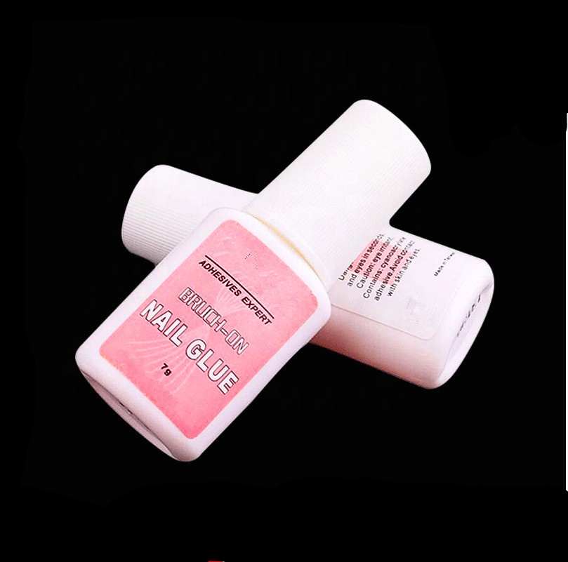 Melason Custom Private Label Vegan Waterproof Press On Nails Glue WIth Brush Bluk Wholesale Support OEM Label Stickers