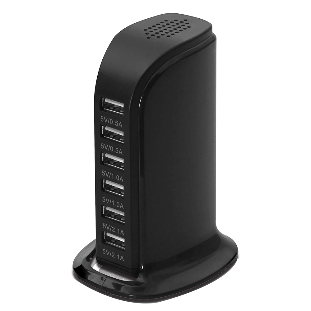6-портовое USB зарядное устройство настольная зарядная станция с функцией быстрой зарядки совместим с телефонами смартфонов и планшетов и многое другое