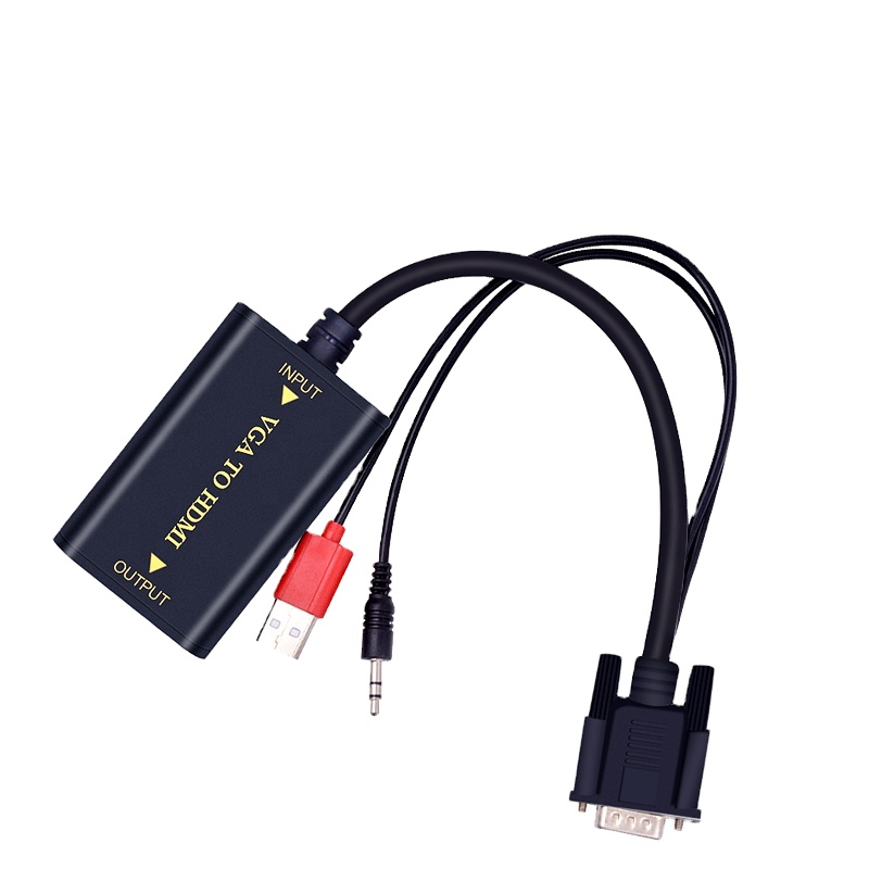 AOEYOO преобразователь VGA-HDMI с аудиокабелем адаптер VGA-HDMI для монитора и телевизора 1080P