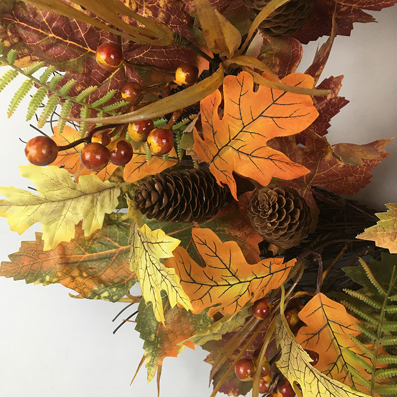 Artificial flowers and leaves decorative wreaths for Indoor and outdoor