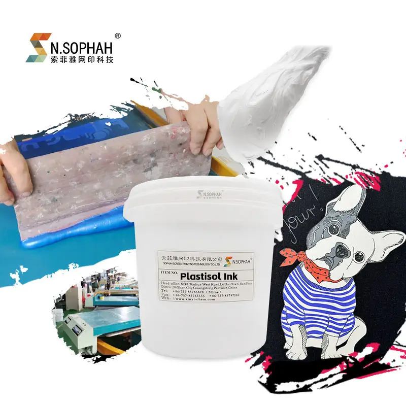 Factory Supplies Custom Screen Printing Stretchable Fabric Serigraphie Screen Printing Plastisol Ink